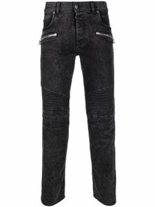 Balmain jean slim à détails nervurés - Noir