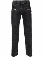 Balmain jean slim à détails nervurés - Noir