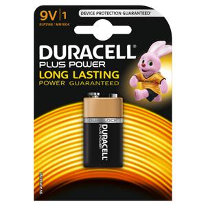 Duracell Plus Power alkaline 9V-batterijen, verpakking van 1