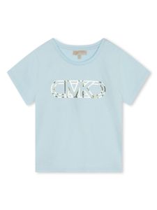 Michael Kors Kids t-shirt en coton à logo imprimé - Bleu