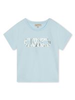 Michael Kors Kids t-shirt en coton à logo imprimé - Bleu