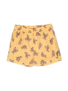 Palm Angels Kids short de bain à imprimé graphique all-over - Jaune