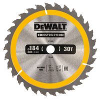 DeWalt Accessoires Cirkelzaagblad 184x16x30t, positief 10°, kerf 2,6mm - DT1940-QZ - thumbnail