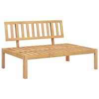 vidaXL Tuinmiddenbank pallet massief acaciahout, tuinbank, loungestoel tuin, tuinbank lounge, tuinmeubel, buitenbank, bankje buiten, tuin bank