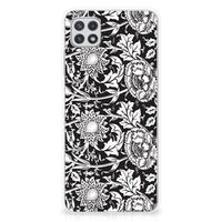 Samsung Galaxy A22 5G TPU Case Black Flowers - thumbnail