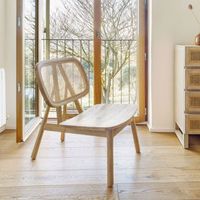 Kave Home Fauteuil Nadra Teakhout en Rotan - Naturel - thumbnail