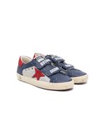 Golden Goose Kids baskets Old School en cuir - Bleu