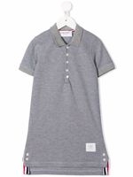 Thom Browne Kids robe-polo à détail 4 bandes signature - Gris - thumbnail