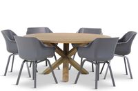 Hartman Sophie element/Sand City rond 160 cm dining tuinset 7-delig