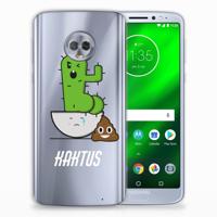 Motorola Moto G6 Plus Telefoonhoesje met Naam Cactus Poo