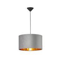 Fischer & Honsel Hanglamp Aura grijs velvet 60083 - thumbnail