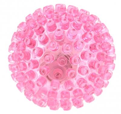 Jonotoys stuiterbal Spikes met licht rubber 6,5 cm roze Jonotoys stuiterbal Spikes met licht rubber 6,5 cm roze