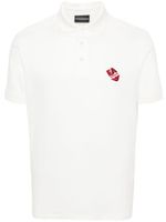 Emporio Armani polo à logo brodé - Blanc