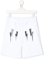 Neil Barrett Kids short à logo - Blanc