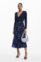 Gecombineerde midi-jurk - BLUE - M