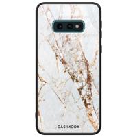 Samsung Galaxy S10e glazen hardcase - Marmer goud