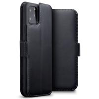 Qubits - lederen slim folio wallet hoes - iPhone 11 Pro Max - Zwart