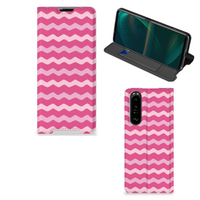 Sony Xperia 5 III Hoesje met Magneet Waves Pink