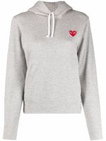 Comme Des Garçons Play hoodie à détail de patch - Gris