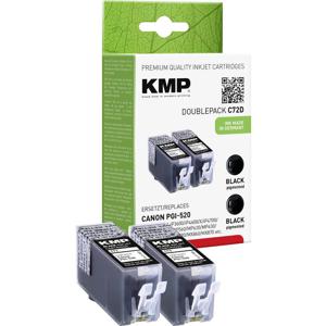 KMP Inktcartridge vervangt Canon PGI-520PGBK Compatibel 2-pack Zwart C72D 1508,0021