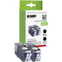 KMP Inktcartridge vervangt Canon PGI-520PGBK Compatibel 2-pack Zwart C72D 1508,0021 - thumbnail