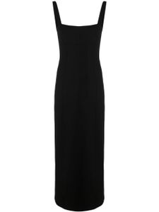 Helmut Lang robe longue à encolure cœur - Noir