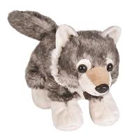 Wild Republic 14911 Republic Hug'ems pluche dier, knuffeldier, wolf 18 cm, grijs
