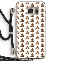 Poop emoji: Samsung Galaxy S7 Transparant Hoesje met koord