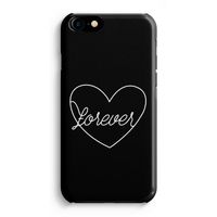 Forever heart black: iPhone 8 Volledig Geprint Hoesje - thumbnail