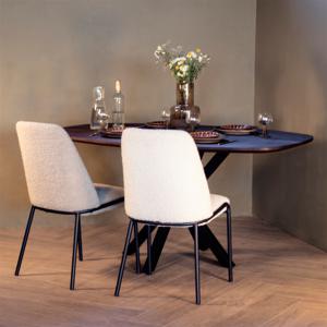 Eettafel Lissabon Bruin Ovaal 160cm - Giga Meubel