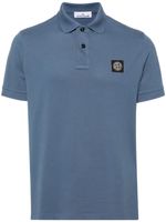 Stone Island polo en coton à patch Compass - Bleu