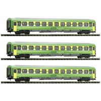 Fleischmann 814439 N set van 3 Eurofima-wagens van de GYSEV