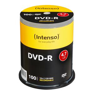 1x100 Intenso DVD-R 4.7GB 16x Speed. Cakebox