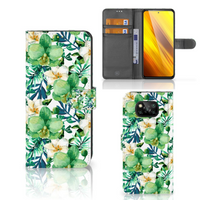 Xiaomi Poco X3 | Poco X3 Pro Hoesje Orchidee Groen - thumbnail