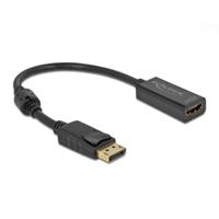 Delock Adapter DisplayPort 1.2 mannelijke naar HDMI female 4K passief zwart