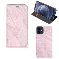 iPhone 12 Mini Standcase Marble Pink - Origineel Cadeau Vriendin