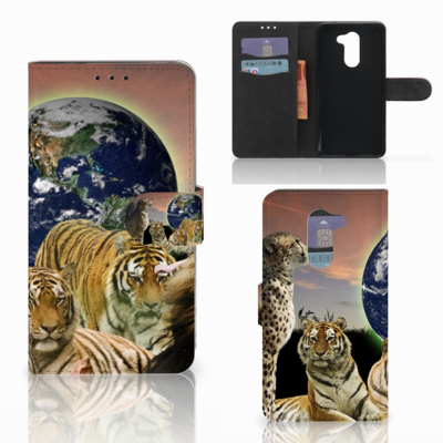 Huawei Honor 6X Telefoonhoesje met Pasjes Roofdieren