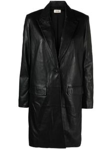 Zadig&Voltaire manteau boutonné à fini poli - Noir