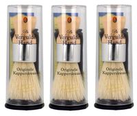 Vergulde Hand Kapperskwast Voordeelverpakking - x3 stuks