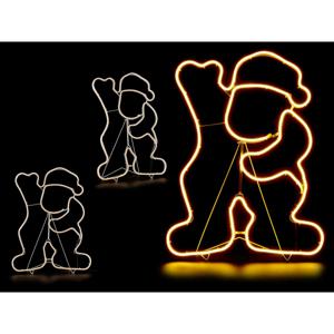 Kerstverlichting LED kerstman figuur - 39 x 2 x 51 cm - metaal/kunststof - warm wit