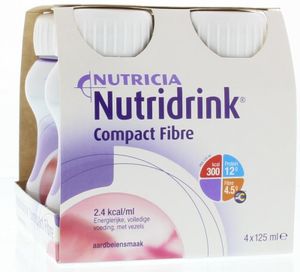 Nutridrink Compact fibre aardbei 125 gr (4 st)