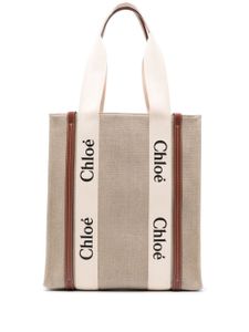 Chloé Woody tote bag - Tons neutres