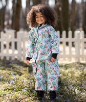 Waterproof Softshell Overall Comfy Exotic Flowers And Birds Jumpsuit - thumbnail