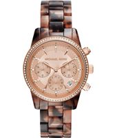 Horlogeband Michael Kors MK6280 Kunststof/Plastic Bruin 18mm - thumbnail