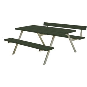 Picknicktafel Tuin Alpha Groen 1 Rugleuning