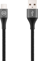 BlueBuilt Usb A naar Usb C Kabel 3m Nylon Zwart - thumbnail