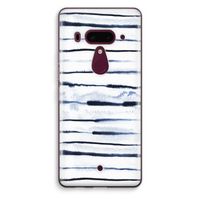 Ink Stripes: HTC U12+ Transparant Hoesje - thumbnail