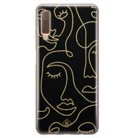Samsung Galaxy A7 2018 siliconen hoesje - Abstract faces