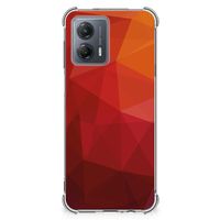 Shockproof Case voor Motorola Moto G53 Polygon Red - thumbnail