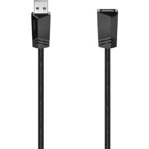 Hama USB-kabel USB 2.0 USB-A bus, USB-A stekker 3.00 m Zwart 00200620